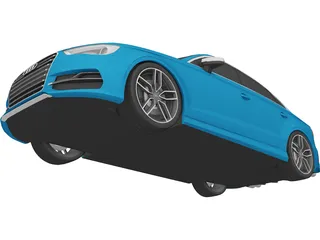 Audi S3 Sedan (2018) 3D Model preview