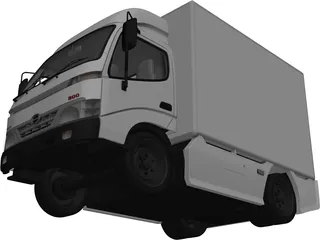 Hino 300 Series Cab Box (2012) 3D Model preview