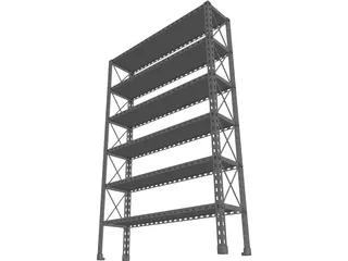 Metal Shelf 3D Model preview
