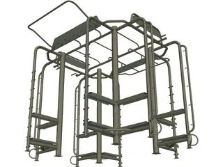 Gym Equipment 3D Model preview