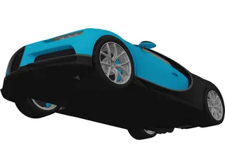 Bugatti Chiron (2017) 3D Model preview