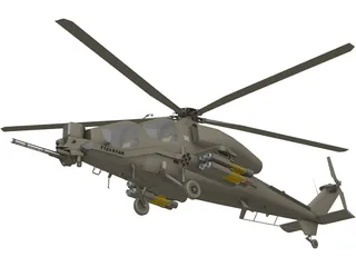 T-129 ATAK Helicopter 3D Model preview