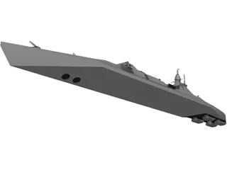 TF-3000 Kanuni Cruiser 3D Model preview