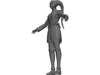 Jedi Twilek Padawan 3D Model preview