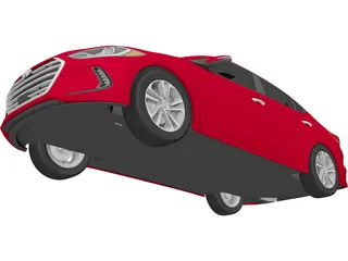 Hyundai Elantra Limited (2017) 3D Model preview