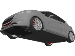 Peugeot 208 GTI 3D Model preview