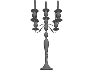 Candle Stick Classic 3D Model preview