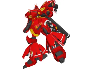 Sazabi Gundam 3D Model preview