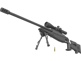Blaser R93 LRS2 3D Model preview