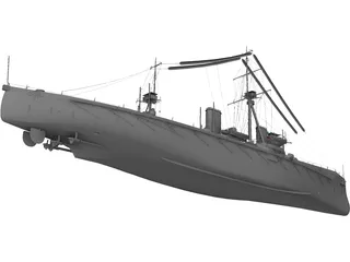 Dreadnouth Battleship 3D Model preview