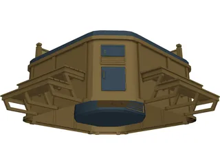 Outdoor Hot Tub Model 3D Model preview