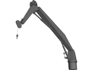 Deck Crane 3D Model preview