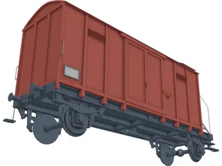 Wagon with Cabin 3D Model preview