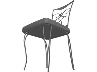 Cast Iron Chair 3D Model preview
