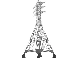 Transmission Pylon 3D Model preview