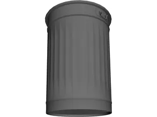 Dustbin 3D Model preview