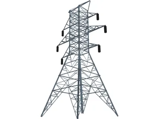 Electrical Tower 3D Model preview