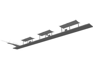 Train Station 3D Model preview
