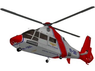 Eurocopter AS-365N Dauphin 2 3D Model preview
