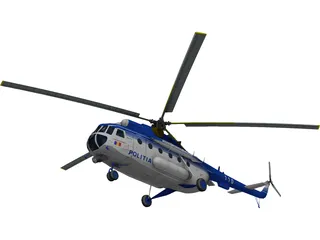Mil Mi-17 Romanian Police 3D Model preview