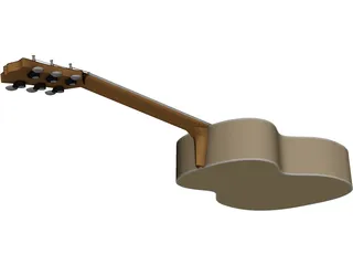 Guitar Acoustic Folk 3D Model preview