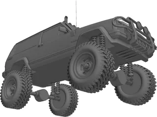Jeep Cherokee Monster Truck 3D Model preview