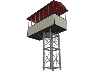 Flag Stand 3D Model preview