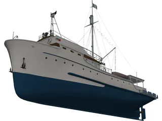 Fishing Ship 3D Model preview