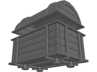 Pirate Treasure Chest 3D Model preview
