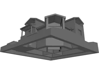 Family House 3D Model preview