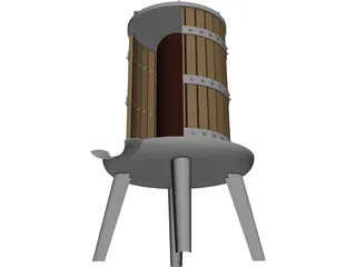 Grape Press 3D Model preview