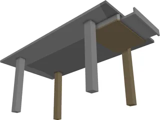 Coffee Table 3D Model preview