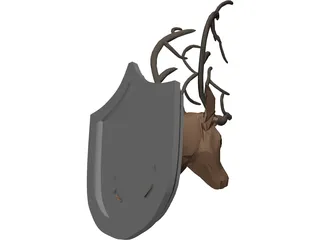 Deer on Wall 3D Model preview