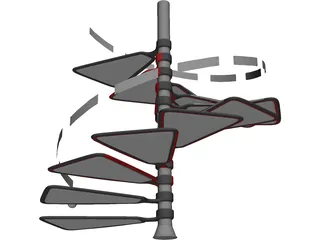 Snail Stair 3D Model preview