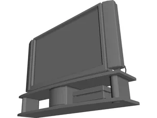 Phillips PlasmaVision TV 3D Model preview