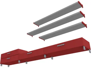 Bookcase 3D Model preview