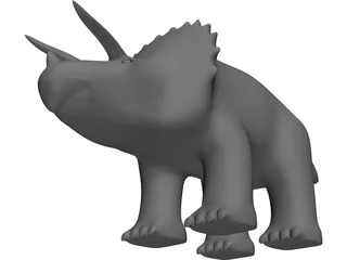 Triceratops Toy 3D Model preview