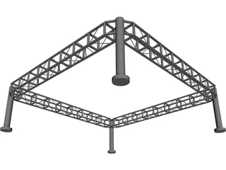 Metal Lighting Rig 3D Model preview