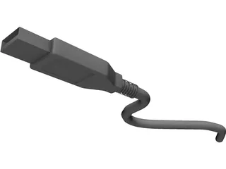 Generic USB Plug 3D Model preview