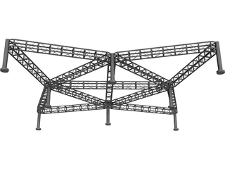 Metal Lighting Rig 3D Model preview