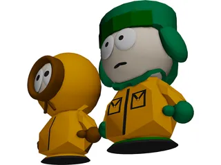 South Park Characters 3D Model preview