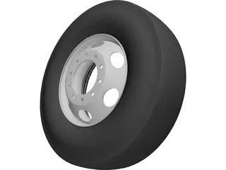 Tire and Rim 3D Model preview