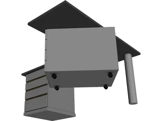 Work Desk 3D Model preview