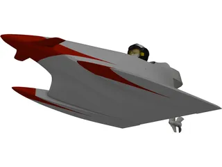 Mini Hydroplane 3D Model preview