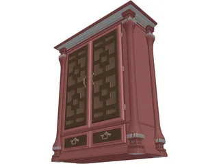 Bedroom Armoire 3D Model preview