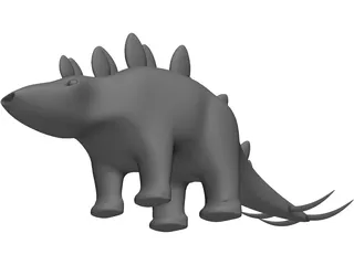 Stegosaurus Toy 3D Model preview