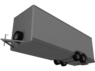 Trailer 22inch Wells Cargo 3D Model preview
