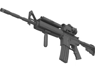 M4A1 Elcan 3D Model preview