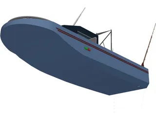 Fishing Boat 3D Model preview