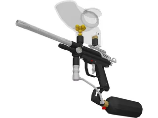 Paintball Gun 3D Model preview